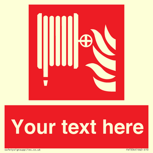 Custom Fire hose reel Sign